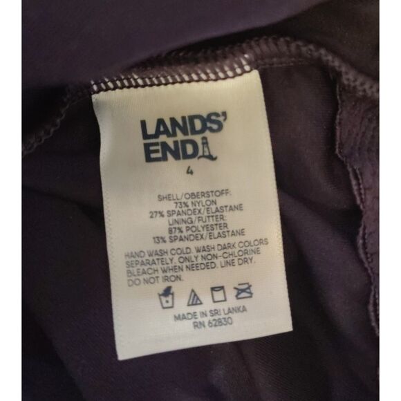 NWT Lands' End Women's Tugless One Piece Swimsuit Size 4 UPF 50 RN 62830 Purple - Picture 3 of 7